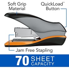 Swingline Optima 70 Desktop Stapler, 70-Sheet Capacity, Staples Included, Silver (87875)