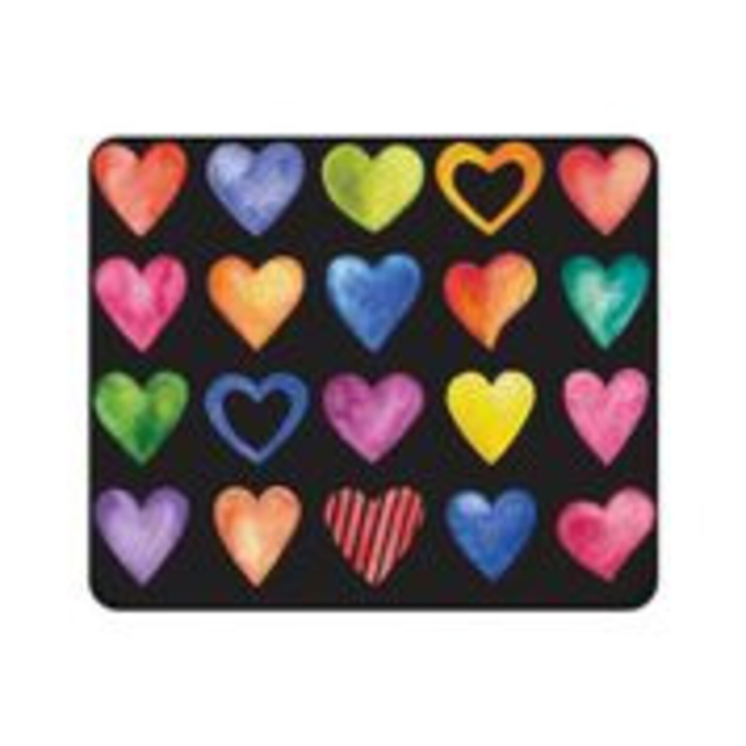 OTM Essentials Black Mouse Pad, Color Hearts (OP-MH-Z075A)