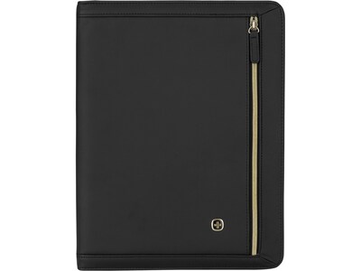 Wenger Amelie Polyester/PVC Padfolio, Black (601676)
