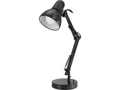 V-Light Incandescent Desk Lamp, 22"H, Black (VS01116SETB)