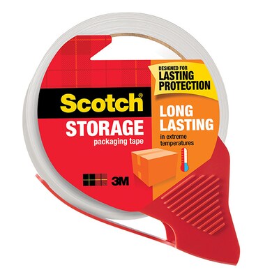Scotch® Long Lasting Storage Packaging Tape with Dispenser, 1.88 x 54.6 yds., Clear (3650-RD)