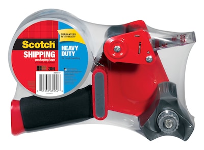 Scotch Heavy Duty Shipping Packing Tape with Dispenser, 1.88 x 54.6 yds., Clear, Each (3850-ST)