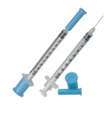 Exel TB Tuberculin Syringes With Luer Slip; 1 cc 26G x 1/2, 100/BX (26043)