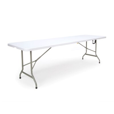 OFM Essentials by OFM Blow Molded Center Folding Utility Table, 30 x 96, White (ESS-5096F-WHT)