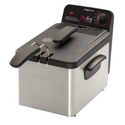 Presto® ProFry™ 3.2 qt Immersion Element Deep Fryer, Black/Silver (5461)