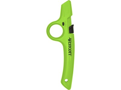 Westcott Full Size Retractable Box Cutter, Green, 6/Box (17530)