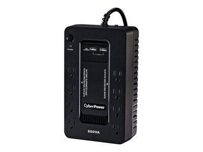 CyberPower 650VA 8-Outlet UPS, Black (SX650U)