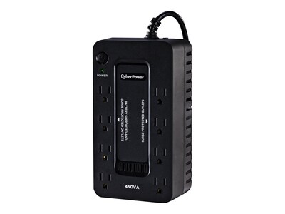 CyberPower 450 VA Battery Backup UPS, 8-Outlets, Black (SE450G1)