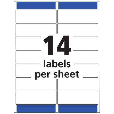 Avery Easy Peel Laser Address Labels, 1-1/3 x 4, Clear, 14 Labels/Sheet, 50 Sheets/Box, 700 Labels