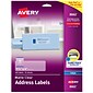 Avery Easy Peel Inkjet Address Labels, 1-1/3 x 4, Clear, 14 Labels/Sheet, 25 Sheets/Pack, 350 Labe