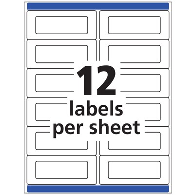 Avery Send & Reply Laser/Inkjet Mailing Labels, 12 Labels/Sheet, 20 Sheets/Pack, 240 Labels/Pack (5735)