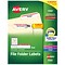 Avery TrueBlock Laser/Inkjet File Folder Labels, 2/3 x 3 7/16, Red, 1500 Labels Per Pack (5066)