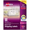 Avery Matte Clear Shipping Labels, Sure Feed Technology, Laser, 3-1/3 x 4, 300 Labels Per Pack (56