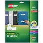 Avery Removable Inkjet/Laser Labels, 1" x 2 5/8", White, 750 Labels Per Pack (6460)