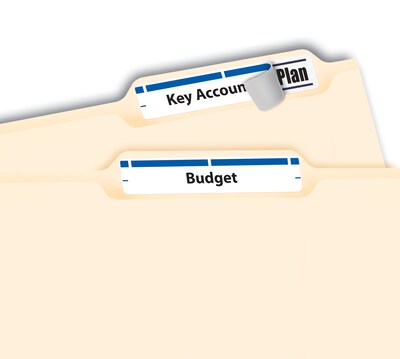 Avery TrueBlock Laser/Inkjet File Folder Labels, 2/3" x 3 7/16", Blue, 1500 Labels Per Pack (5766)