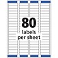 Avery Easy Peel Inkjet Return Address Labels, 2/3" x 1-3/4", Clear, 80 Labels/Sheet, 25 Sheets/Pack, 2000 Labels/Pack (8667)
