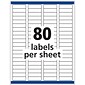 Avery Laser/Inkjet Identification Labels, 1/2" x 1 3/4", White, 2000 Labels Per Pack (6467)