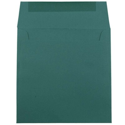 JAM Paper 6.5 x 6.5 Square Invitation Envelopes, Teal, 50/Pack (2101419222i)