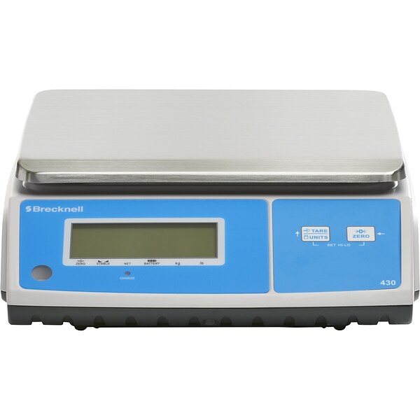 Brecknell Model 430 Digital Portion Control Scale,White/Silver/Blue, 30 Lbs. Capacity