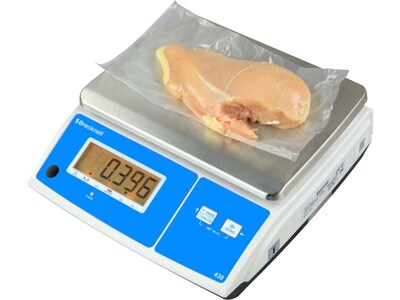 Brecknell Model 430 Digital Portion Control Scale,White/Silver/Blue, 30 Lbs. Capacity