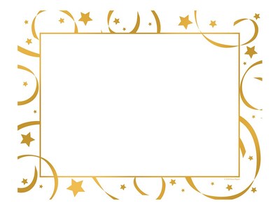 Great Papers Golden Star Certificates, 8.5 x 11, White/Gold, 15/Pack (2019011)