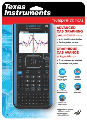 Texas Instruments CXII TI-Nspire CAS Graphing Calculator, Black (NSCXCASII/TBL)