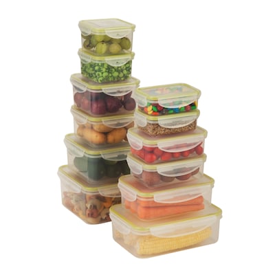 Honey Can Do snap-lock 24 piece set, clear ( KCH-03827 )