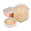 Honey Can Do 3pc Set Copper lid glass canisters, rose ( KCH-06479 )