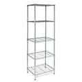 Honey-Can-Do 5-Tier Shelving Unit, 24W, Chrome (SHF-01054)