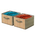 Honey Can Do 2-pk drawers with bamboo front, green / bamboo ( SFT-03381 )