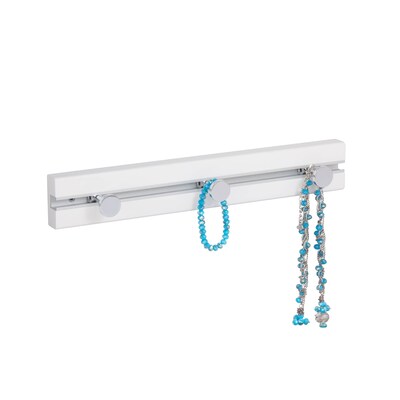 Honey Can Do White Wall Hanger w/ 3 Hooks, white ( HNG-04417 )