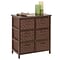 Honey Can Do Woven Strap 6 Drawer Chest with Wooden Frame, java brown ( TBL-03758 )