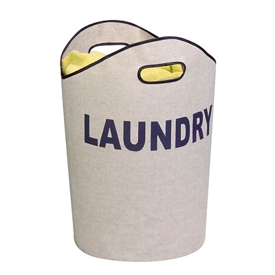 Honey Can Do laundry bag, heather gray / navy ( LDY-02915 )
