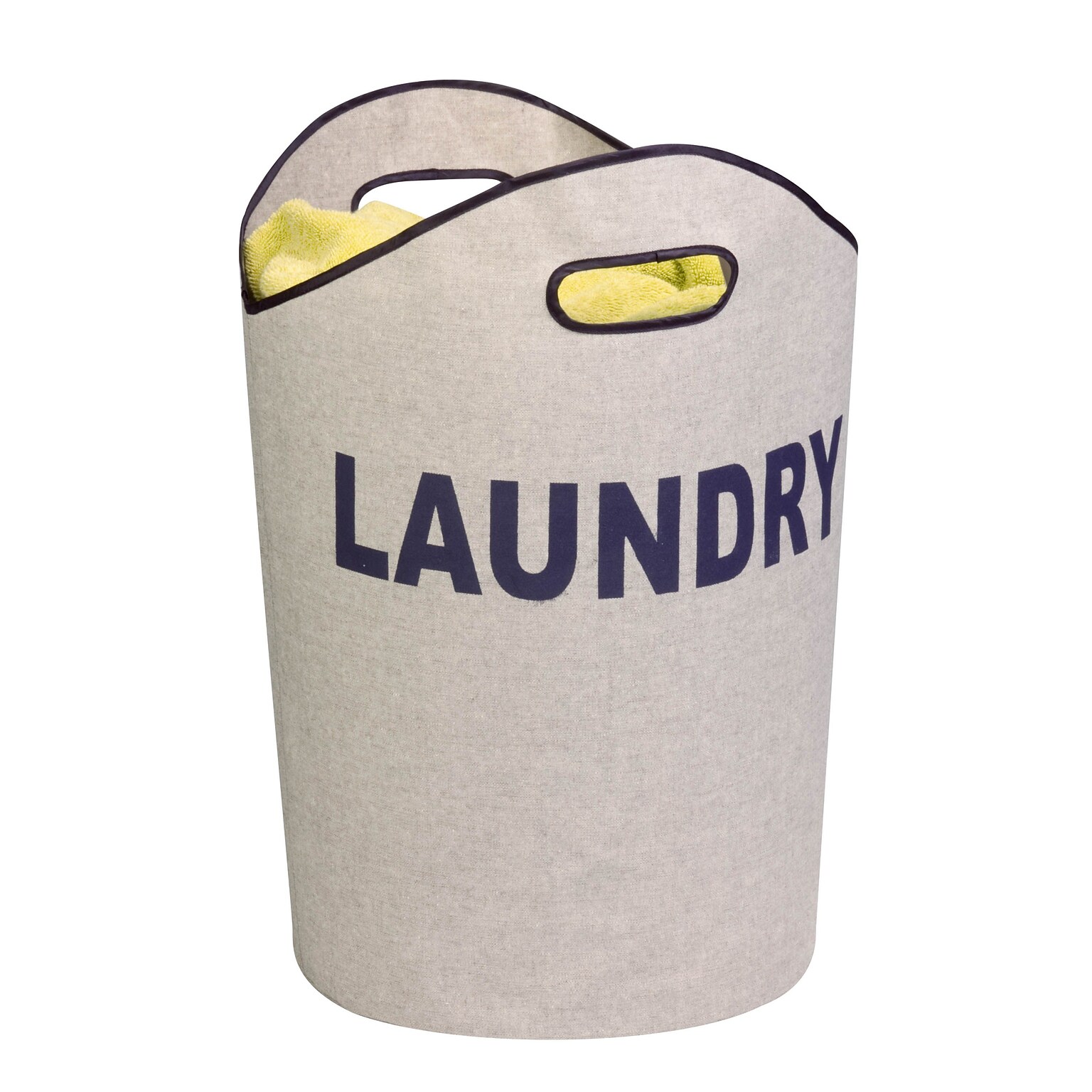 Honey Can Do laundry bag, heather gray / navy ( LDY-02915 )