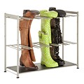 Honey Can Do 6 pair boot rack, silver/brown ( SHO-02812 )