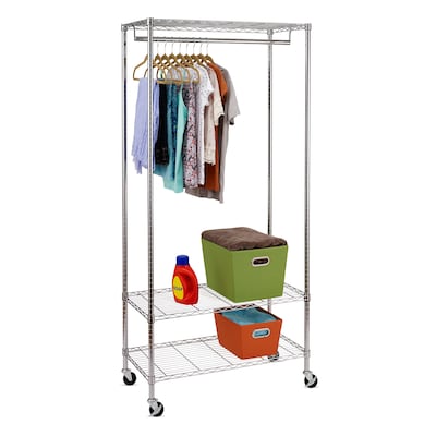 Honey Can Do 3-Shelf Deluxe Garment Rack, chrome-plated steel ( GAR-02079 )