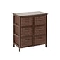 Honey Can Do Woven Strap 6 Drawer Chest with Wooden Frame, java brown ( TBL-03758 )