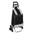 Honey Can Do R92022 - rolling fabric bag cart with tri wheels, black/grey ( CRT-03933 )