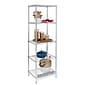 Honey-Can-Do 5-Tier Shelving Unit, 24"W, Chrome (SHF-01054)