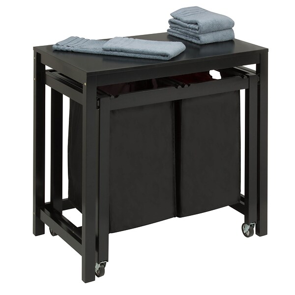 Honey Can Do double sorter folding table, black ( SRT-03571 )