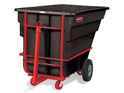 Rubbermaid Plastic Tilt Truck, Black, 303 Gal. (FG102641BLA)