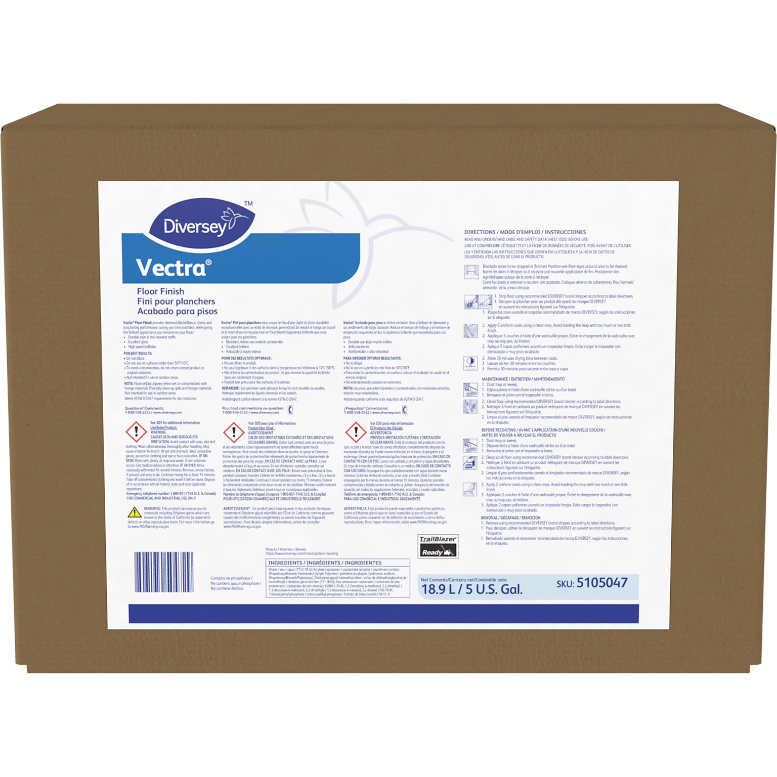 Vectra Finish, Ammonia, 5 Gal./18.9L (5105047)