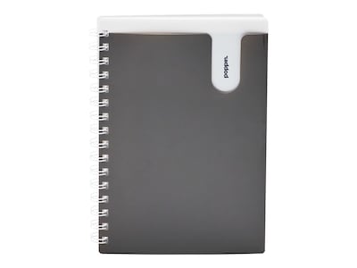 Poppin Pocket Notebook, 8.5 x 6, College Ruled, 80 Sheets, Dark Gray (104436)