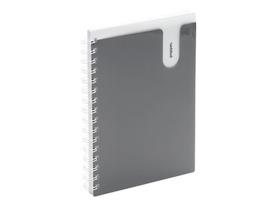 Poppin Pocket Notebook, 8.5 x 6, College Ruled, 80 Sheets, Dark Gray (104436)