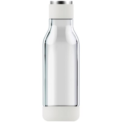 ASOBU Inner Peace Glass Double Wall Insulated Water Bottle, 17 oz., Clear (GT50CLEAR)