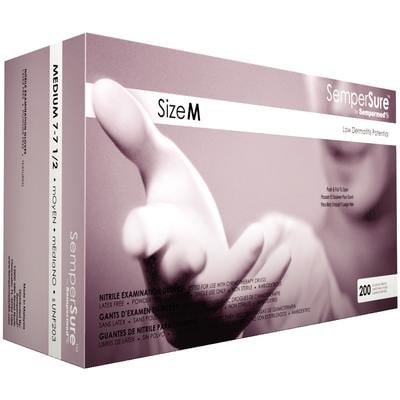 Sempermed® Sempersure™ Nitrile Exam Glove; Medium, 200/Box