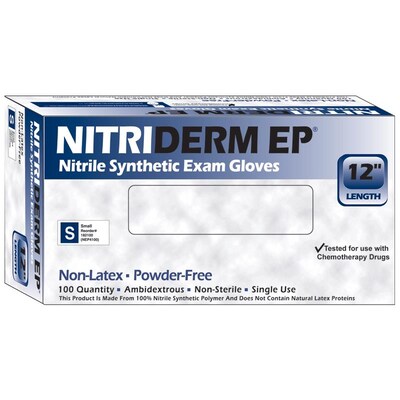 Innovative Nitriderm™ Ep Nitrile Synthetic Powder-Free Exam Gloves; S, 100/Box