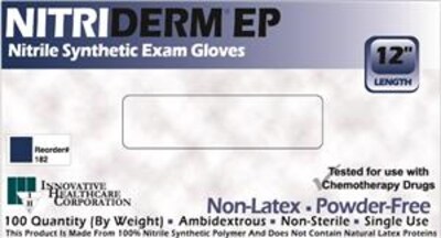 Innovative Healthcare Nitriderm EP Powder Free Blue, XL, 100/Box (101709BX)