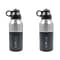 Brentwood Appliances Stainless Steel Vacuum-Insulated Water Bottles 32oz, Black, 2/Bundle (843631126