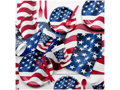 Creative Converting Patriotic Flag Party Kit, Multicolor 81/Pack (DTC3874E2A)